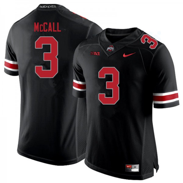 Ohio State Buckeyes #3 Demario McCall Men Official Jersey Blackout